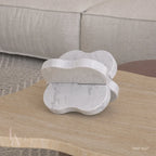 White Marble Organic Bowl Set | Sculptural Natural Stone Decorative Object