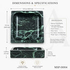 Verde Marble Ashtray | Luxury Natural Stone Desk Accessory