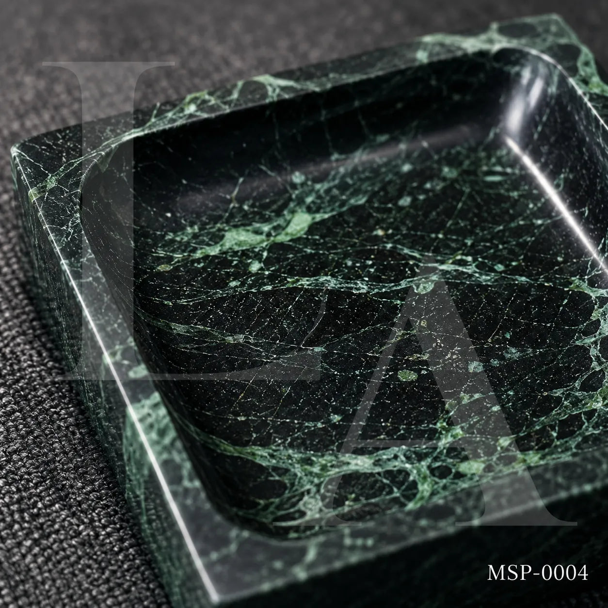 Verde Marble Ashtray | Luxury Natural Stone Desk Accessory