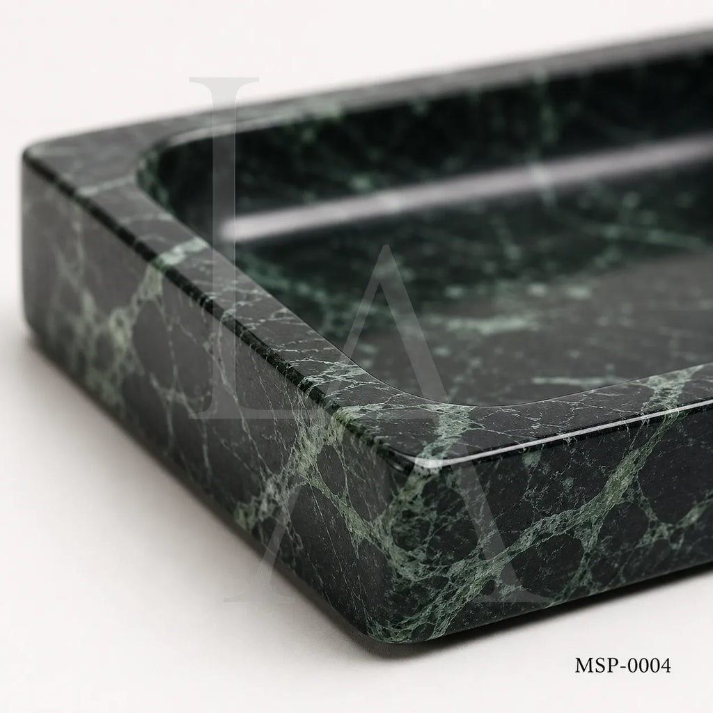 Verde Marble Ashtray | Luxury Natural Stone Desk Accessory