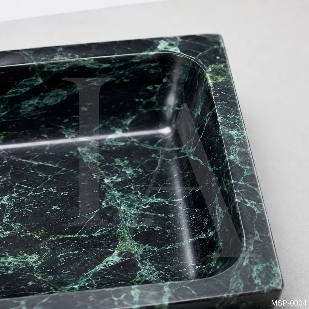Verde Marble Ashtray | Luxury Natural Stone Desk Accessory