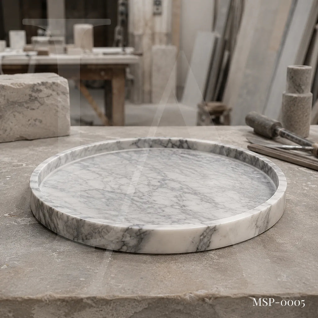 Natural Marble Tray | Luxury Stone Serving Tray for Modern Interiors