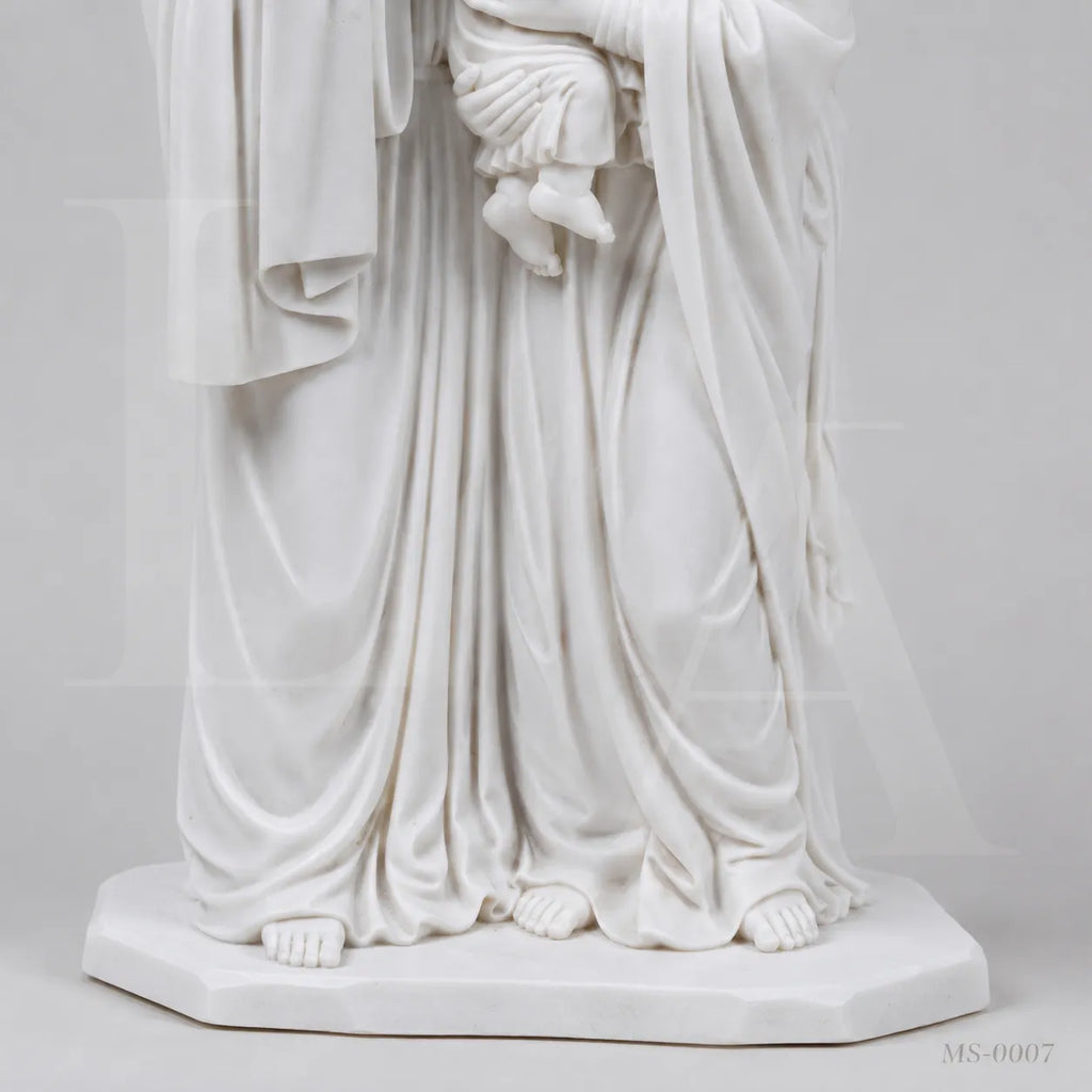Holy Family Marble Statue Group | Classical Christian Religious Sculpture 72 Inch