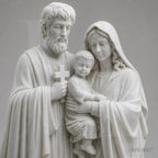Holy Family Marble Statue Group | Classical Christian Religious Sculpture 72 Inch