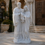Holy Family Marble Statue Group | Classical Christian Religious Sculpture 72 Inch