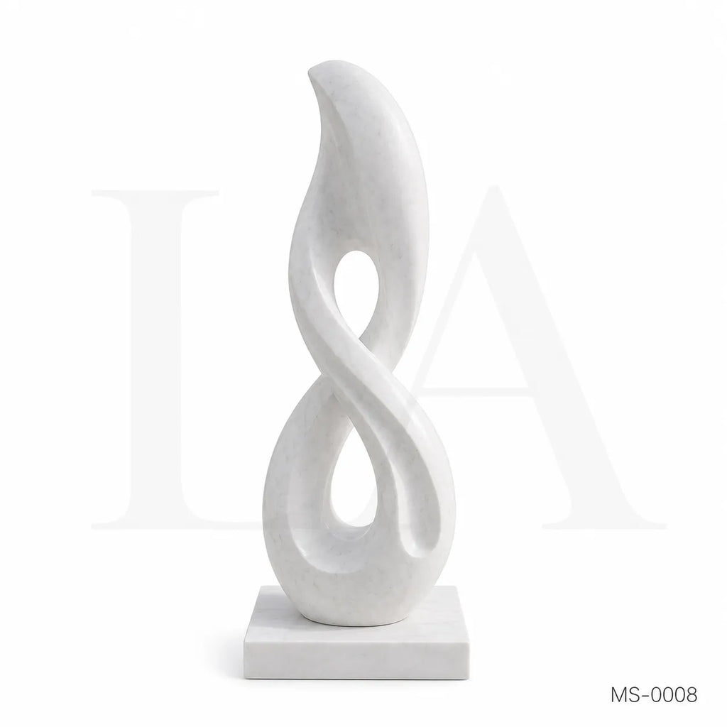Modern Infinity Marble Sculpture | Abstract Luxury Garden Art Statue