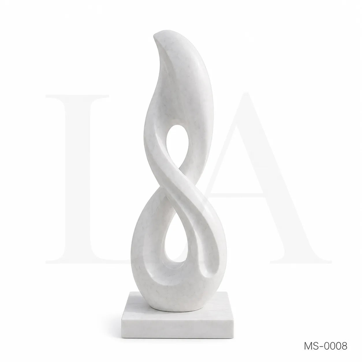 Modern Infinity Marble Sculpture | Abstract Luxury Garden Art Statue