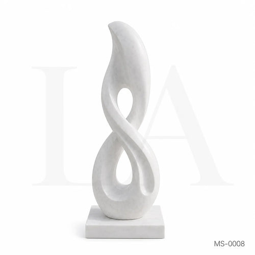 Modern Infinity Marble Sculpture | Abstract Luxury Garden Art Statue