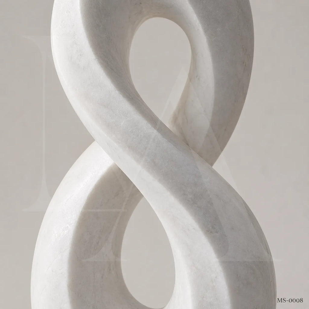 Modern Infinity Marble Sculpture | Abstract Luxury Garden Art Statue