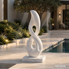Modern Infinity Marble Sculpture | Abstract Luxury Garden Art Statue