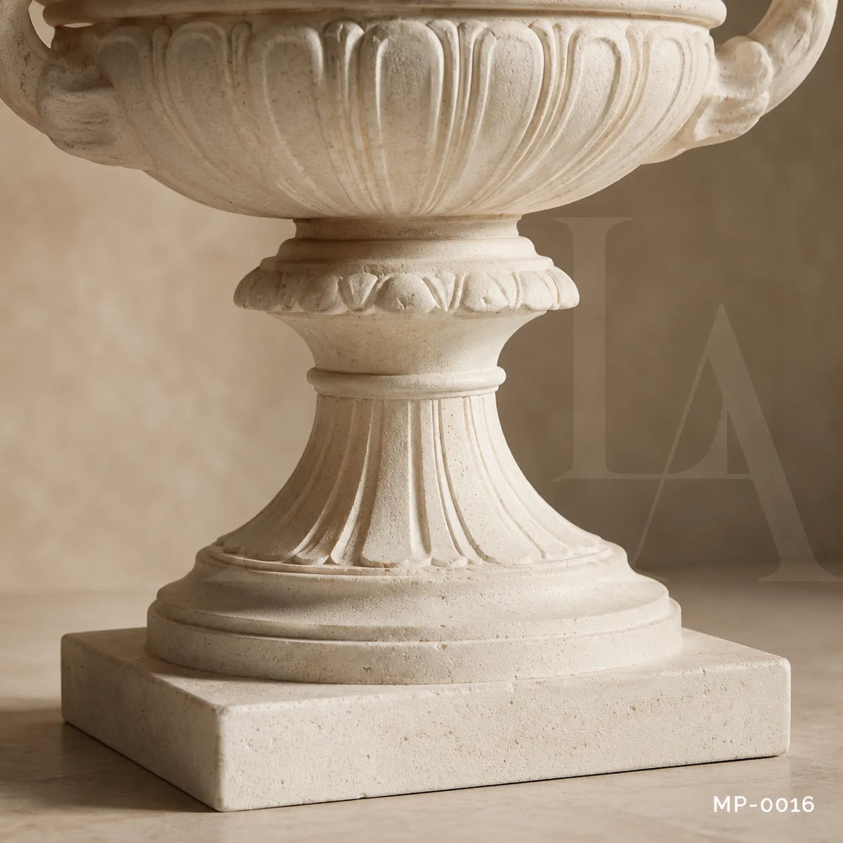 Classical Marble Lion Head Garden Urn | Architectural Stone Planter